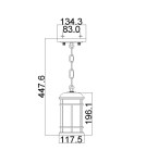 Outdoor pendant lamps - Elstead Lighting Lighthouse pendant lantern - 1 light source - Textured black IP44 FE-LIGHTHOUSE8-S-BLK - product 6