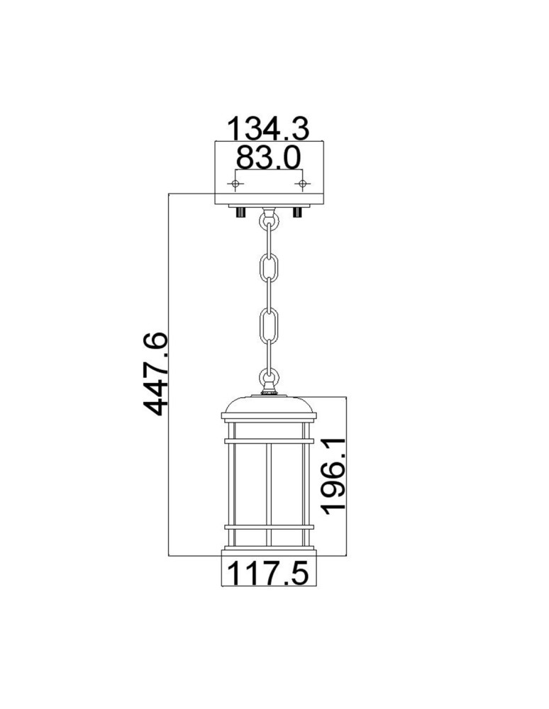 Elstead Lighting Lighthouse pendant lantern - 1 light source - Textured black IP44 FE-LIGHTHOUSE8-S-BLK