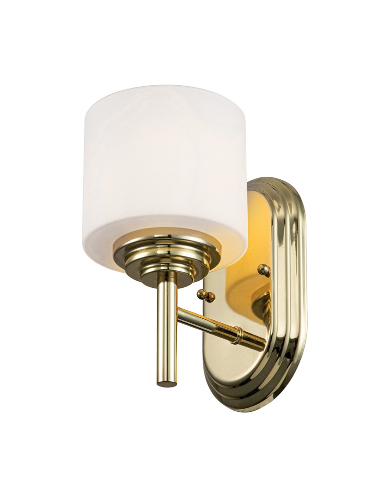 Elstead Lighting Kinkiet Malibu - 1 źródło światła - Polerowany mosiądz IP44 FE-MALIBU1-BATH-PB Elstead Lighting Kinkiet Malibu - 1 źródło światła - Polerowany mosiądz IP44 FE-MALIBU1-BATH-PB