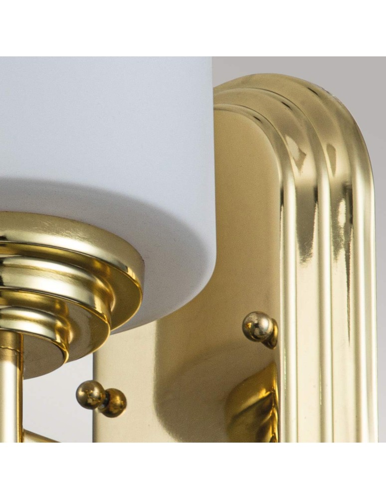 Elstead Lighting Kinkiet Malibu - 1 źródło światła - Polerowany mosiądz IP44 FE-MALIBU1-BATH-PB Elstead Lighting Kinkiet Malibu - 1 źródło światła - Polerowany mosiądz IP44 FE-MALIBU1-BATH-PB