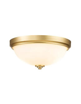 Elstead Lighting Plafon Malibu - 2 źródła światła - Szczotkowany mosiądz IP44 FE-MALIBU-F-BATH-BB