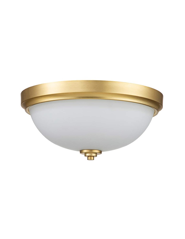 Bathroom ceiling lamps - Elstead Lighting Plafond Malibu - 2 light sources - Brushed brass IP44 FE-MALIBU-F-BATH-BB - product kolory-swiatla.pl 2