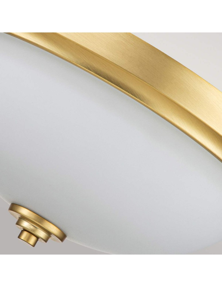 Bathroom ceiling lamps - Elstead Lighting Plafond Malibu - 2 light sources - Brushed brass IP44 FE-MALIBU-F-BATH-BB - product kolory-swiatla.pl 5