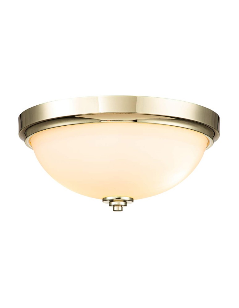 Bathroom ceiling lamps - Elstead Lighting Plafond Malibu - 2 light sources - Polished brass IP44 FE-MALIBU-F-BATH-PB - product kolory-swiatla.pl 1