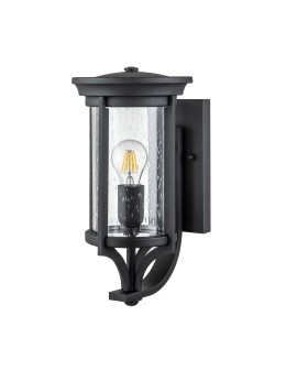 Elstead Lighting Small Merrill wall lantern - 1 light source - Black IP44 FE-MERRILL1-S-BLK