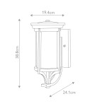 Elstead Lighting Mała latarnia naścienna Merrill - 1 źródło światła - Czarna IP44 FE-MERRILL1-S-BLK