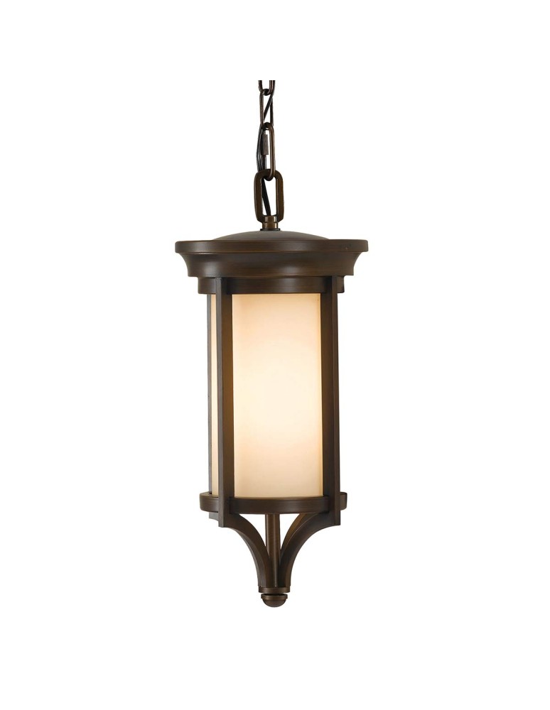 Elstead Lighting Mała latarnia wisząca Merrill - 1 źródło światła - Stary brąz IP23 FE-MERRILL8-S