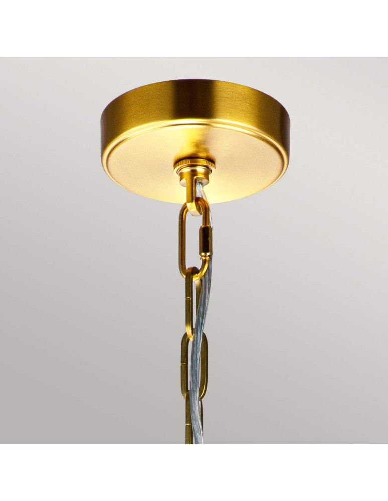 Elstead Lighting Duża lampa wisząca Nico - 1 źródło światła - Oksydowany mosiądz FE-NICO-P-L-BB