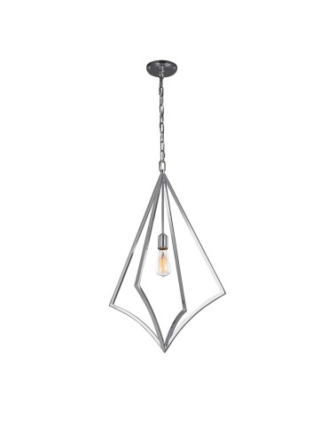 Elstead Lighting Duża lampa wisząca Nico - 1 źródło światła - Polerowany chrom FE-NICO-P-L-CH