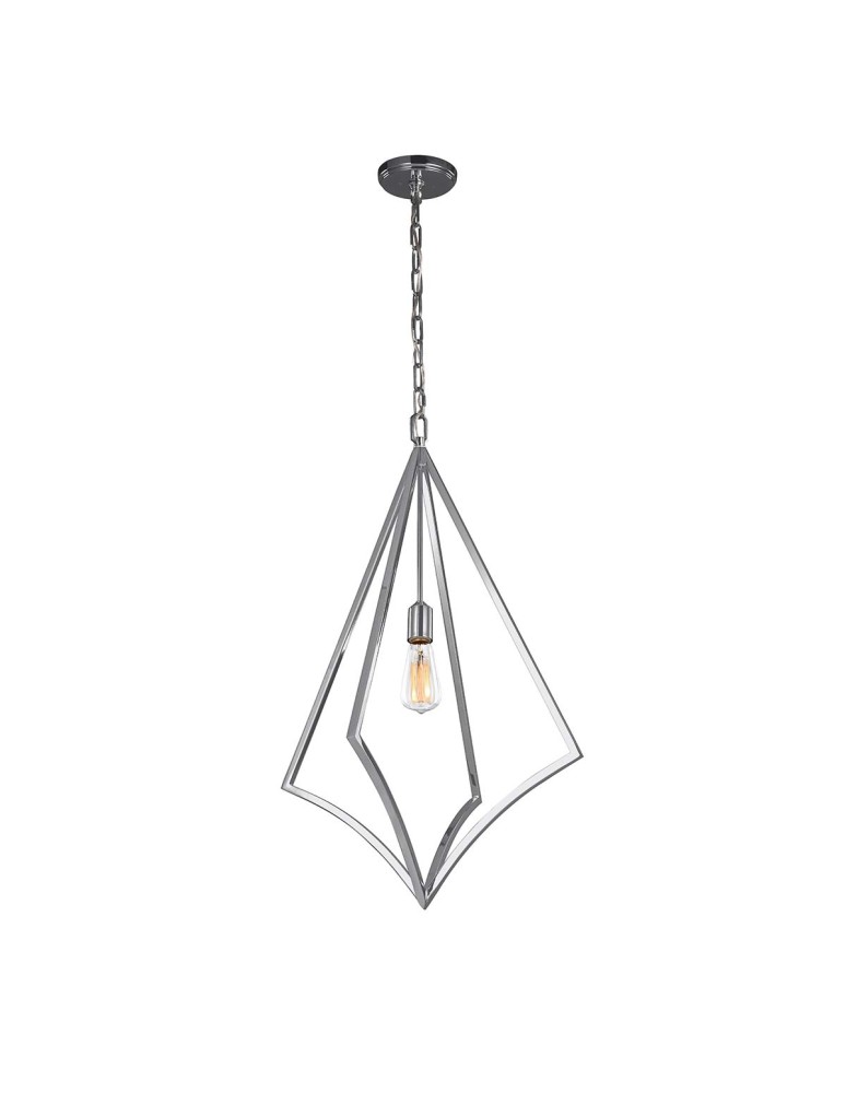 Pendant lamps - Elstead Lighting Large Nico pendant lamp - 1 light source - Polished chrome FE-NICO-P-L-CH - product kolory-swiatla.pl 1