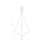 Elstead Lighting Duża lampa wisząca Nico - 1 źródło światła - Polerowany chrom FE-NICO-P-L-CH