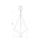 Elstead Lighting Średnia lampa wisząca Nico - 1 źródło światła - Polerowany chrom FE-NICO-P-M-CH