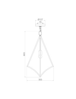 Elstead Lighting Nico medium pendant lamp - 1 light source - Polished chrome FE-NICO-P-M-CH - product 2
