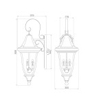 Elstead Lighting Duża latarnia naścienna Oakmont - 3 źródła światła IP44 FE-OAKMONT2-L