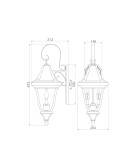 Elstead Lighting Średnia latarnia naścienna Oakmont IP44 FE-OAKMONT2-M
