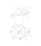 Elstead Lighting Mała latarnia naścienna Oakmont - 1 źródło światła IP44 FE-OAKMONT2-S