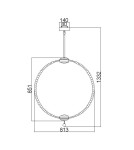 Elstead Lighting Duża lampa wisząca LED Oberlin FE-OBERLIN-P-L