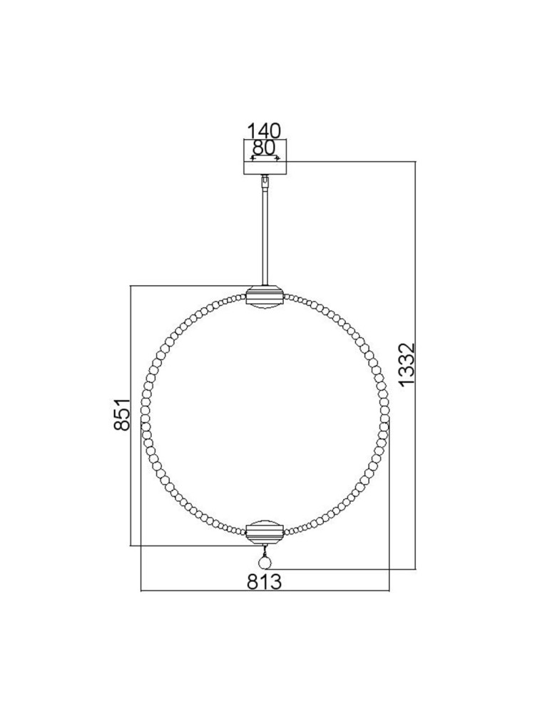 Elstead Lighting Duża lampa wisząca LED Oberlin FE-OBERLIN-P-L