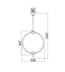 Elstead Lighting Średnia lampa wisząca LED Oberlin FE-OBERLIN-P-M