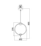 Elstead Lighting Mała lampa wisząca LED Oberlin FE-OBERLIN-P-S