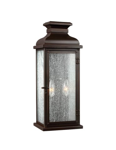 Elstead Lighting Pediment medium wall lantern - 2 light sources IP44 FE-PEDIMENT-M
