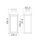 Outdoor wall lamps - Elstead Lighting Pediment medium wall lantern - 2 light sources IP44 FE-PEDIMENT-M - product 5