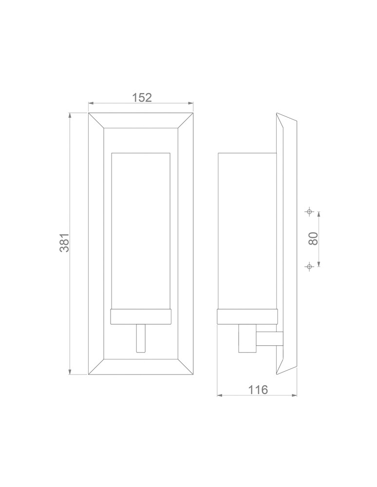 Bathroom wall lamps - Elstead Lighting Pippin wall lamp - 1 light source IP44 FE-PIPPIN1 - product kolory-swiatla.pl 5