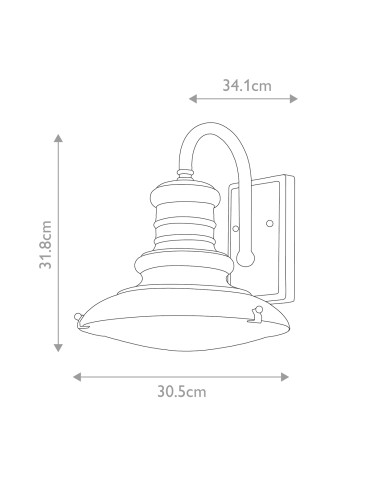 Elstead Lighting Redding Station medium wall lantern - 1 light source - Aged bronze IP44 FE-REDDING2-M-PDB - product 2