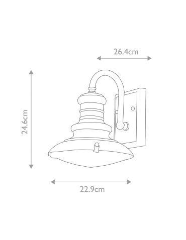 Elstead Lighting Redding Station small wall lantern - 1 light source - Aged bronze IP44 FE-REDDING2-S-PDB - product 2