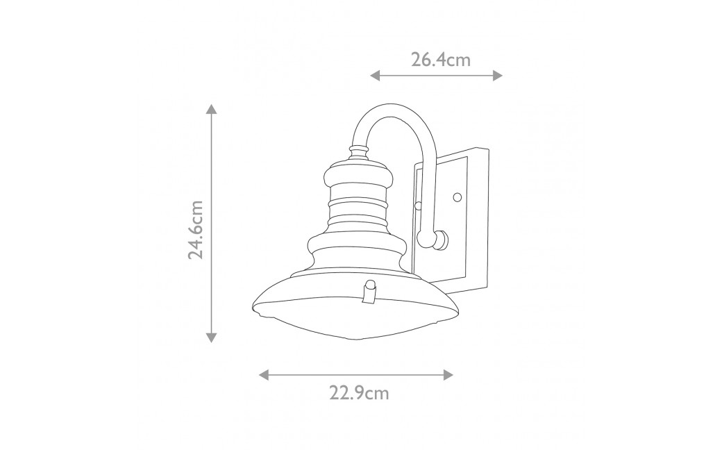 Elstead Lighting Mała latarnia naścienna Redding Station - 1 źródło światła - Postarzany brąz IP44 FE-REDDING2-S-PDB