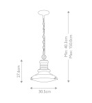 Outdoor pendant lamps - Elstead Lighting Redding Station medium pendant lantern - 1 light source - Aged bronze IP44 FE-REDDING8-M-PDB - product 2