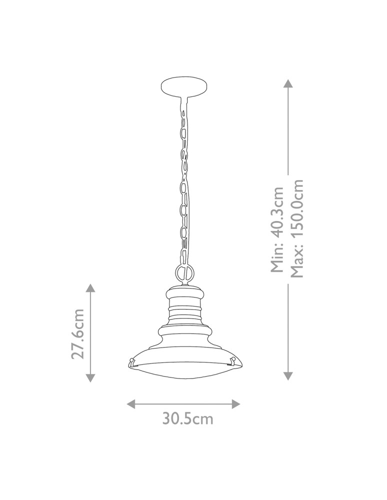 Outdoor pendant lamps - Elstead Lighting Redding Station medium pendant lantern - 1 light source - Aged bronze IP44 FE-REDDING8-M-PDB - product kolory-swiatla.pl 2