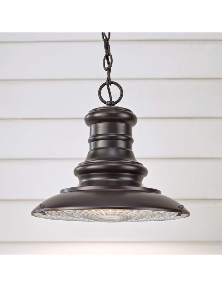 Outdoor pendant lamps - Elstead Lighting Redding Station medium pendant lantern - 1 light source - Dark brown IP44 FE-REDDING8-M-RB - product kolory-swiatla.pl 2