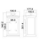Elstead Lighting Średnia latarnia naścienna Roscoe - 1 źródło światła IP44 FE-ROSCOE-M