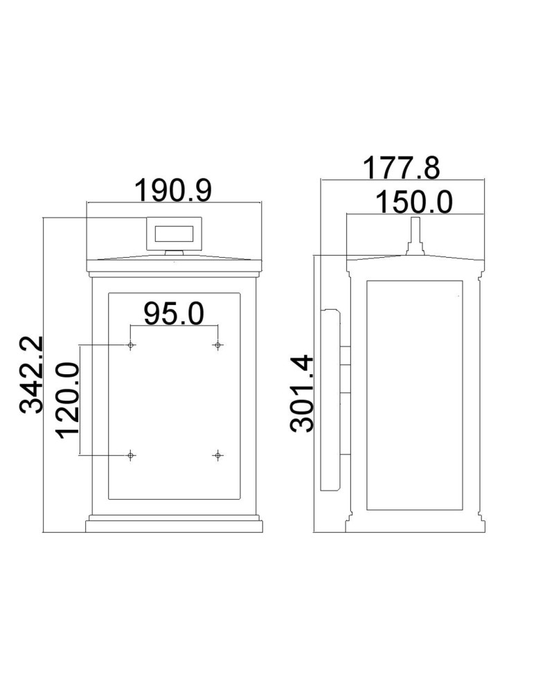 Elstead Lighting Średnia latarnia naścienna Roscoe - 1 źródło światła IP44 FE-ROSCOE-M