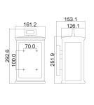 Outdoor wall lamps - Elstead Lighting Roscoe small wall lantern - 1 light source IP44 FE-ROSCOE-S - product 5