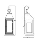 Outdoor wall lamps - Elstead Lighting Large Shepherd wall lantern - 1 light source IP44 FE-SHEPHERD-2L - product 5