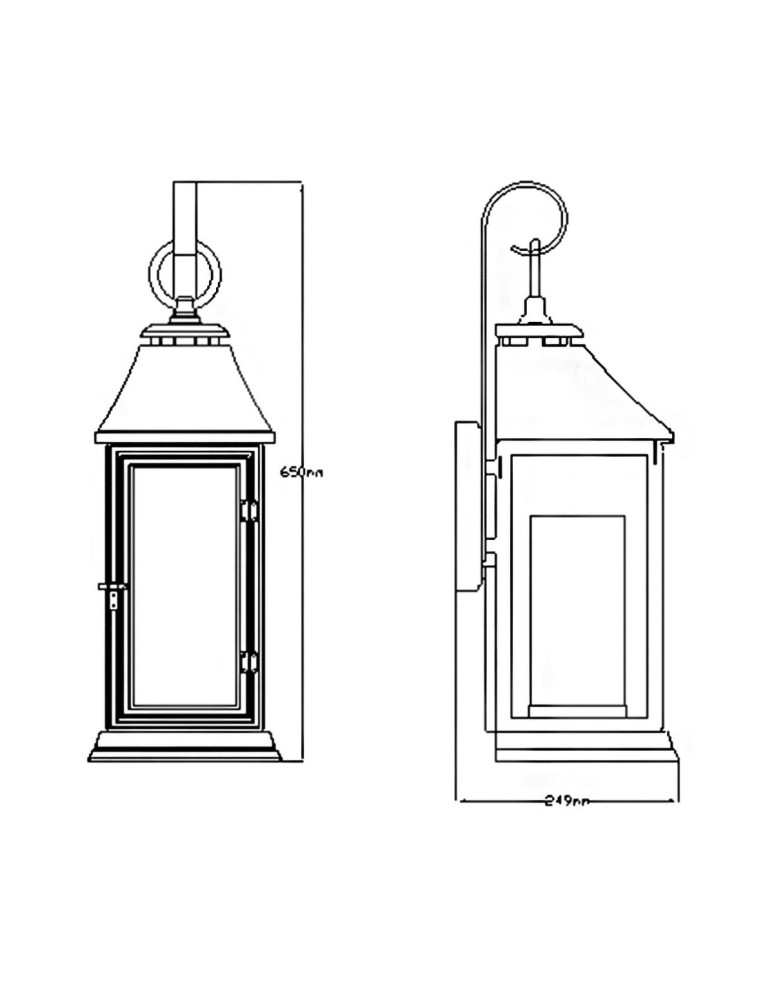 Elstead Lighting Duża latarnia naścienna Shepherd - 1 źródło światła IP44 FE-SHEPHERD-2L