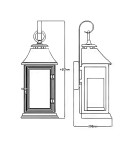 Elstead Lighting Średnia latarnia naścienna Shepherd - 1 źródło światła IP44 FE-SHEPHERD-2M