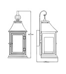 Outdoor wall lamps - Elstead Lighting Shepherd small wall lantern - 1 light source IP44 FE-SHEPHERD-2S - product 4