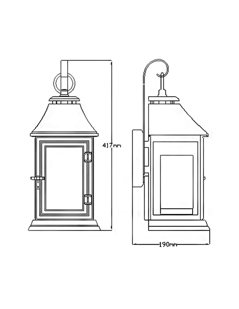 Outdoor wall lamps - Elstead Lighting Shepherd small wall lantern - 1 light source IP44 FE-SHEPHERD-2S - product kolory-swiatla.pl 4
