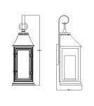 Elstead Lighting Bardzo duża latarnia naścienna Shepherd - 1 źródło światła IP44 FE-SHEPHERD-2XL