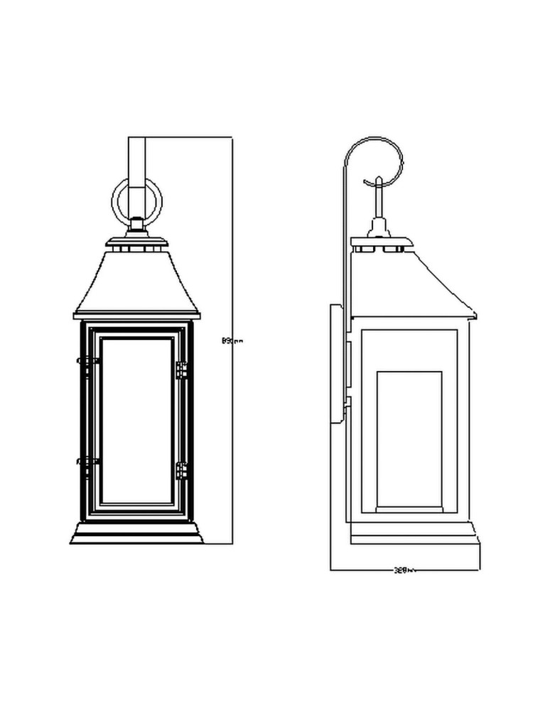 Elstead Lighting Bardzo duża latarnia naścienna Shepherd - 1 źródło światła IP44 FE-SHEPHERD-2XL