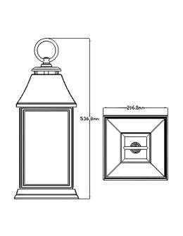 Elstead Lighting Duża latarnia wisząca Shepherd - 1 źródło światła IP44 FE-SHEPHERD-8L - produkt 2