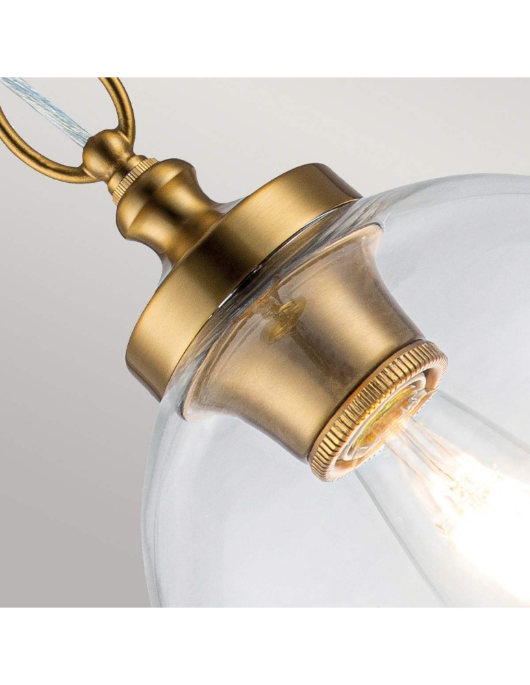 Elstead Lighting Lampa wisząca Tabby - 1 źródło światła - Oksydowany mosiądz FE-TABBY-P-S-BB