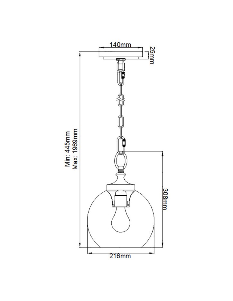 Elstead Lighting Lampa wisząca Tabby - 1 źródło światła - Oksydowany mosiądz FE-TABBY-P-S-BB
