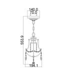 Elstead Lighting Mała lampa wisząca Valentina - 1 źródło światła FE-VALENTINA-MP