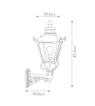 Outdoor wall lamps - Elstead Lighting Grampian wall lantern - 1 light source IP44 GB1-BLACK - product 4