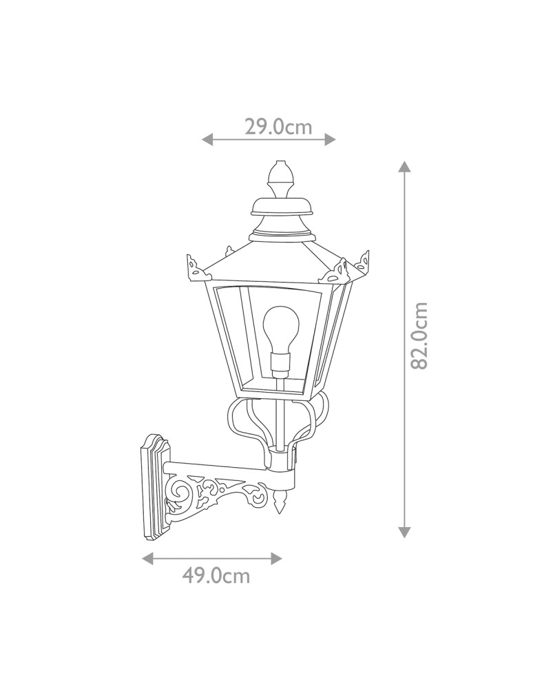 Elstead Lighting Latarnia naścienna Grampian - 1 źródło światła IP44 GB1-BLACK