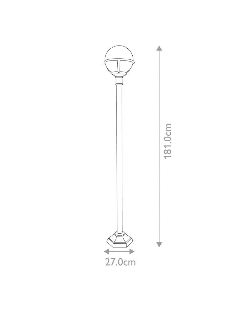 Outdoor lanterns - Elstead Lighting Glenbeigh standing lantern - 1 light source IP44 GLENBEIGH-POST - product kolory-swiatla.pl 4